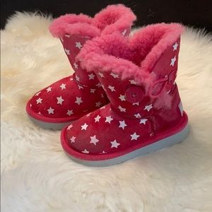 Red/pink star glitter UGG  size 8